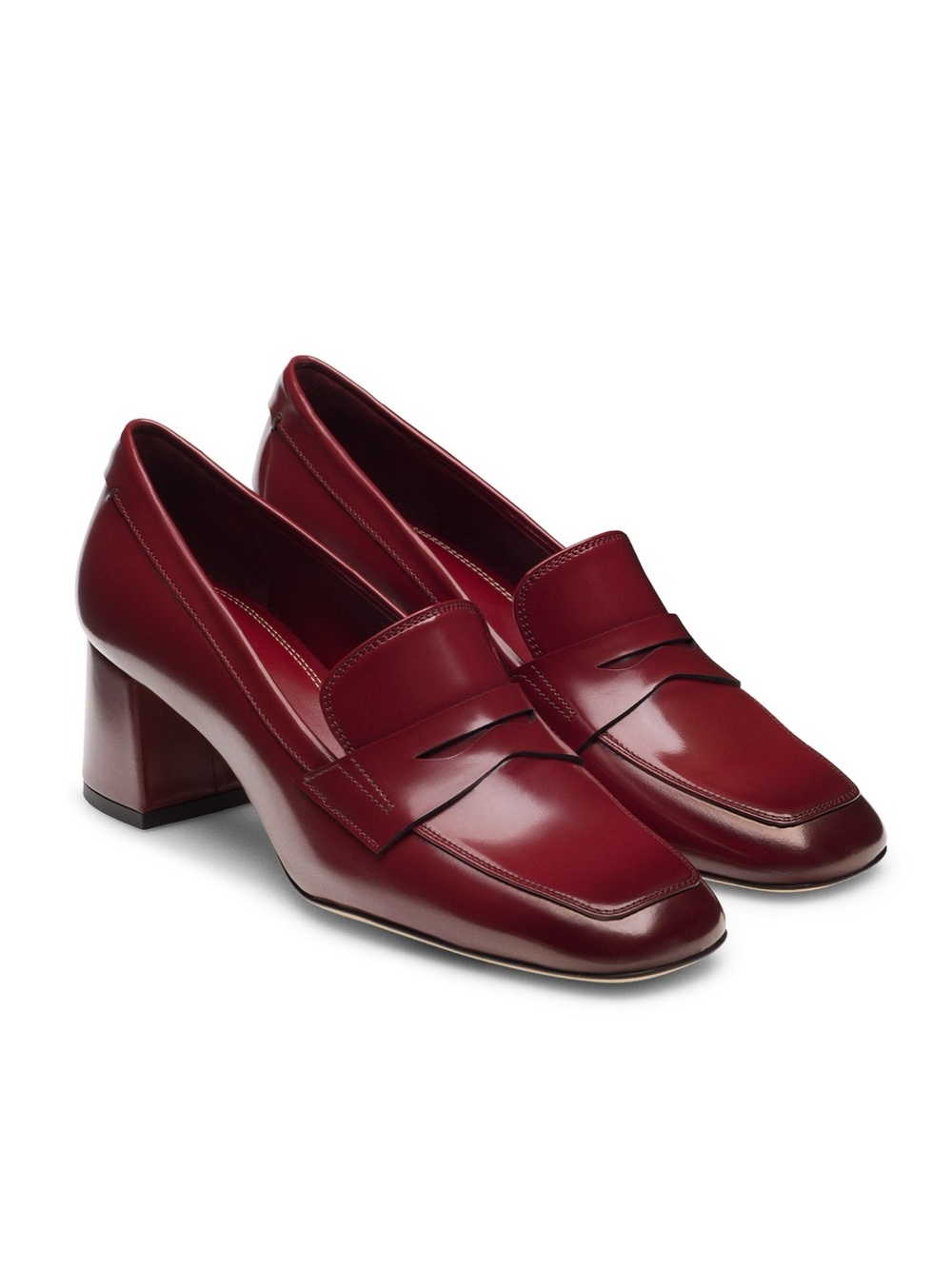 New Magnanni Stasia Penny Loafer Pump Burgundy Sz 8